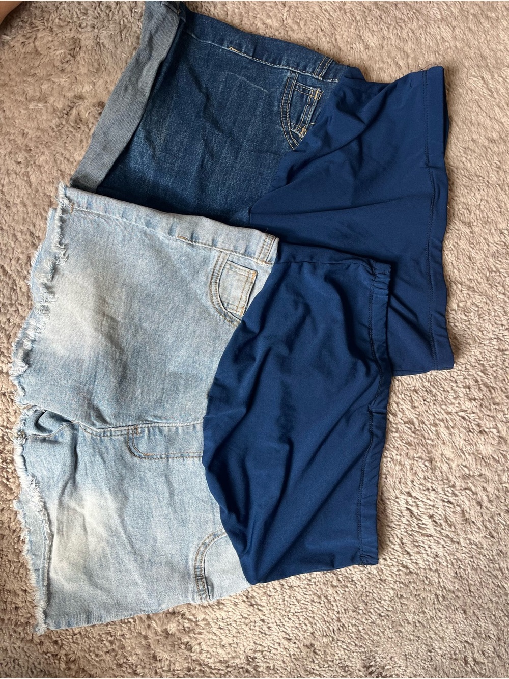 SHEIN 2 Denim maternity shorts